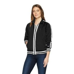Champion life track jacket black‎ and white size XL logo write out